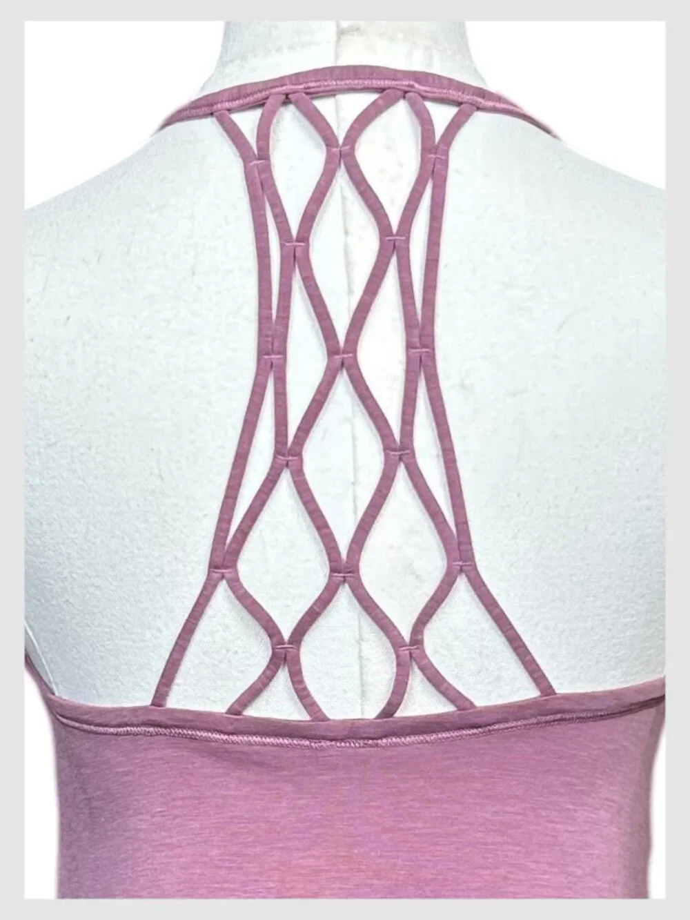 Lululemon Love Knot Tank Dusty Pink Mauve Macrame Racerback 4